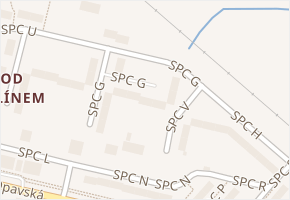 SPC G v obci Krnov - mapa ulice