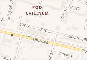 SPC L v obci Krnov - mapa ulice