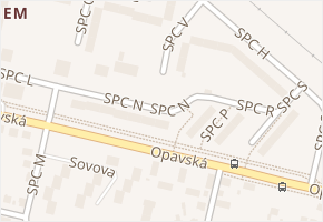SPC N v obci Krnov - mapa ulice