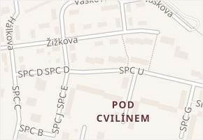 SPC U v obci Krnov - mapa ulice