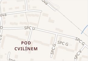 SPC V v obci Krnov - mapa ulice
