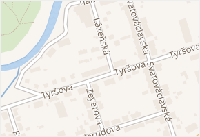 Tyršova v obci Krnov - mapa ulice