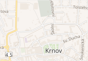 U Fortny v obci Krnov - mapa ulice