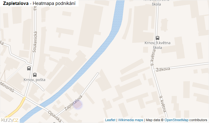 Mapa Zapletalova - Firmy v ulici.