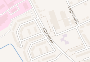 Albertova v obci Kroměříž - mapa ulice