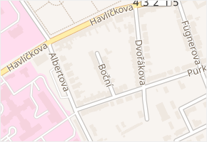 Boční v obci Kroměříž - mapa ulice