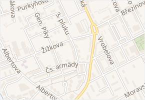 Boženy Němcové v obci Kroměříž - mapa ulice