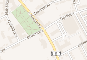 Březinova v obci Kroměříž - mapa ulice