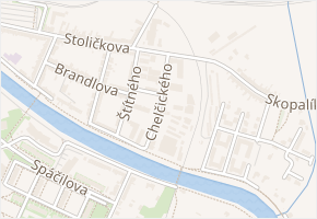 Chelčického v obci Kroměříž - mapa ulice