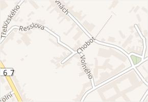 Chobot v obci Kroměříž - mapa ulice