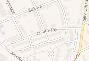 Čs. armády v obci Kroměříž - mapa ulice