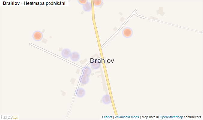 Mapa Drahlov - Firmy v části obce.
