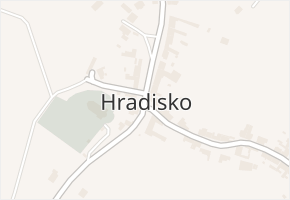 Hradisko v obci Kroměříž - mapa části obce