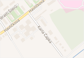 Karla Čapka v obci Kroměříž - mapa ulice