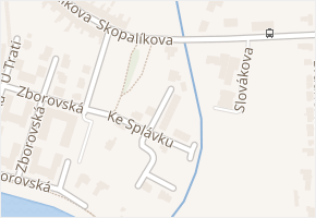 Ke Splávku v obci Kroměříž - mapa ulice