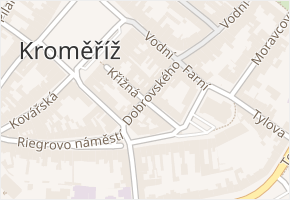 Křižná v obci Kroměříž - mapa ulice