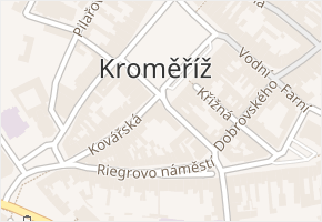 Kroměříž v obci Kroměříž - mapa části obce