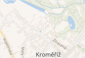 Lázeňská v obci Kroměříž - mapa ulice