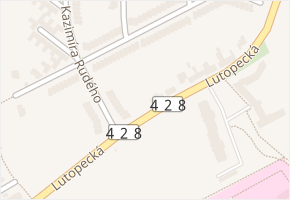 Lutopecká v obci Kroměříž - mapa ulice