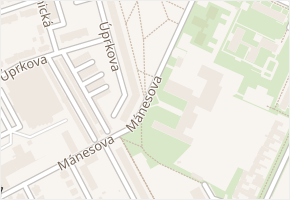 Mánesova v obci Kroměříž - mapa ulice