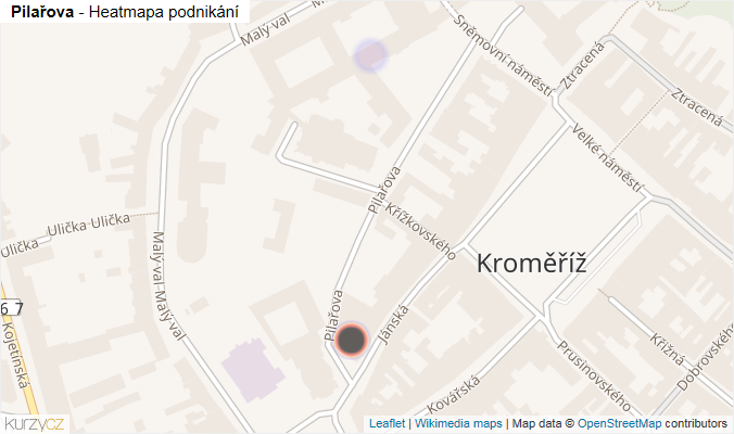 Mapa Pilařova - Firmy v ulici.