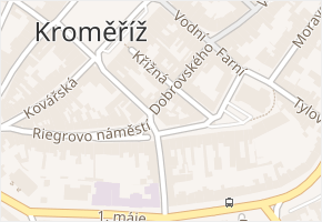 Riegrovo náměstí v obci Kroměříž - mapa ulice