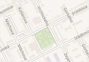 Slovanské náměstí v obci Kroměříž - mapa ulice