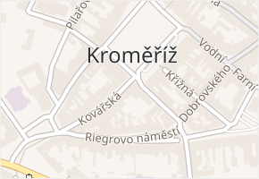 Velké náměstí v obci Kroměříž - mapa ulice