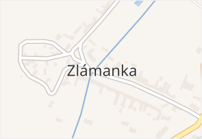 Zlámanka v obci Kroměříž - mapa části obce
