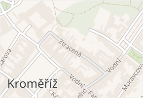 Ztracená v obci Kroměříž - mapa ulice