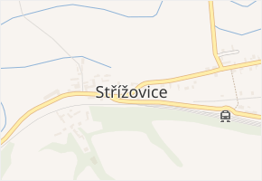Střížovice v obci Kropáčova Vrutice - mapa části obce