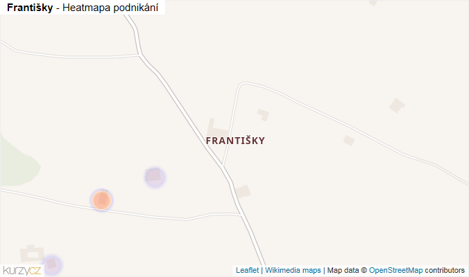 Mapa Františky - Firmy v části obce.