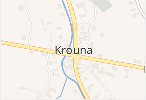 Krouna v obci Krouna - mapa části obce