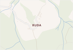 Ruda v obci Krouna - mapa části obce