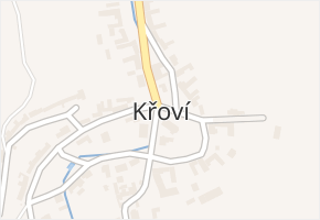 Křoví v obci Křoví - mapa části obce