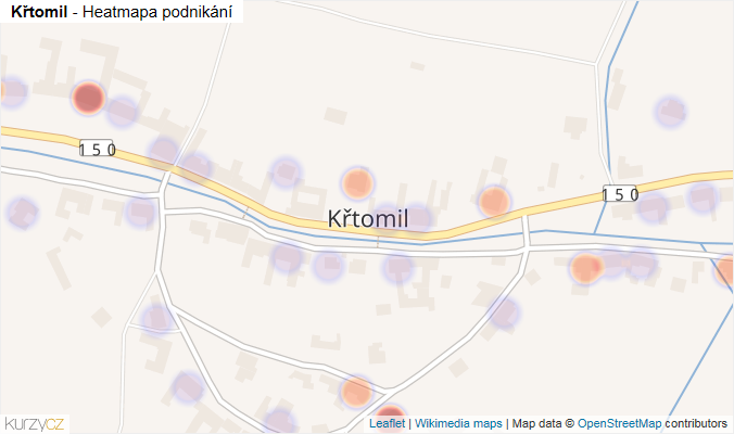 Mapa Křtomil - Firmy v části obce.