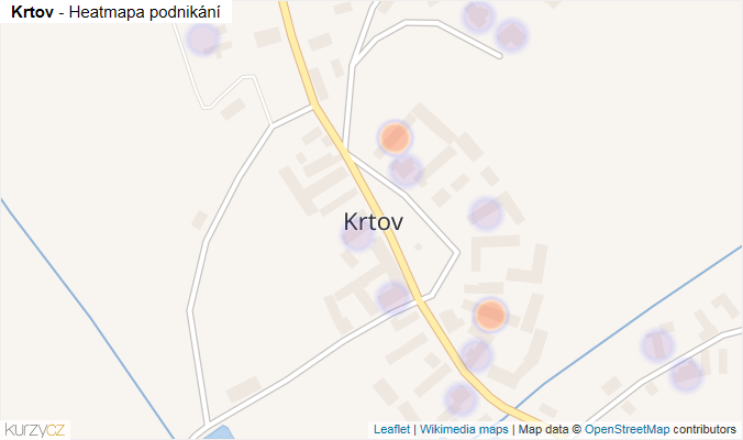 Mapa Krtov - Firmy v části obce.