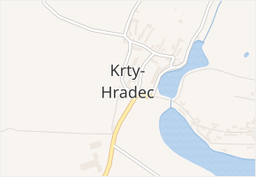 Krty-Hradec v obci Krty-Hradec - mapa části obce
