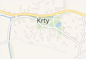 Krty v obci Krty - mapa části obce