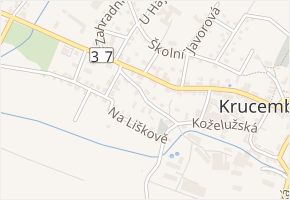 Českobratrská v obci Krucemburk - mapa ulice