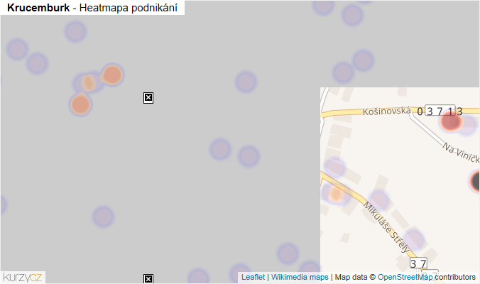 Mapa Krucemburk - Firmy v části obce.