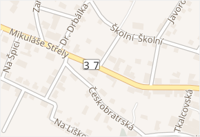 Mikuláše Střely v obci Krucemburk - mapa ulice