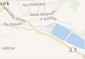 Na Piavě v obci Krucemburk - mapa ulice