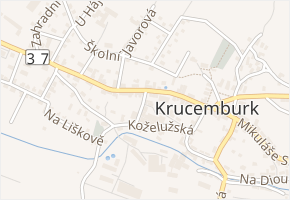 Tkalcovská v obci Krucemburk - mapa ulice