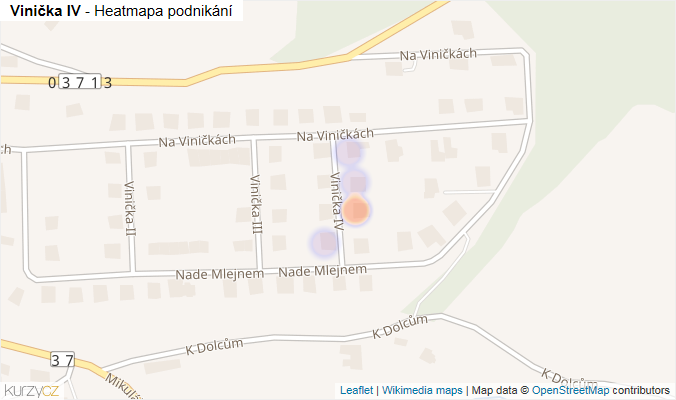 Mapa Vinička IV - Firmy v ulici.