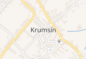 Krumsín v obci Krumsín - mapa části obce