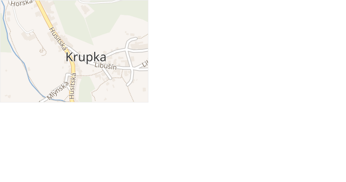 Cínová v obci Krupka - mapa ulice