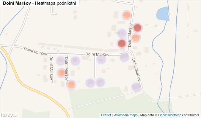 Mapa Dolní Maršov - Firmy v ulici.