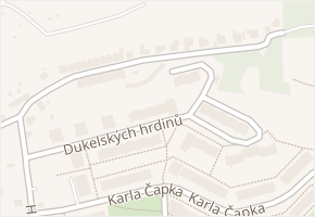 Dukelských hrdinů v obci Krupka - mapa ulice