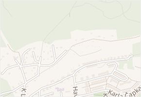 Hálkova stezka v obci Krupka - mapa ulice